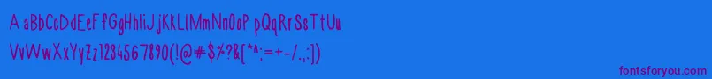 Weitere Informationen zur Chase3-Schriftart Chase3-Schriftart – Violette Schriften auf blauem Hintergrund