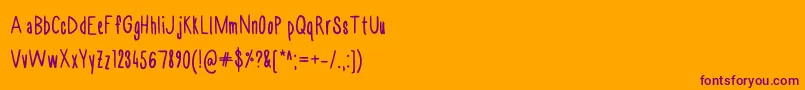Chase3 Font – Purple Fonts on Orange Background