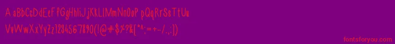 フォントChase3 – 紫の背景に赤い文字