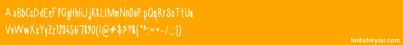 Chase3-Schriftart – Weiße Schriften auf orangefarbenem Hintergrund