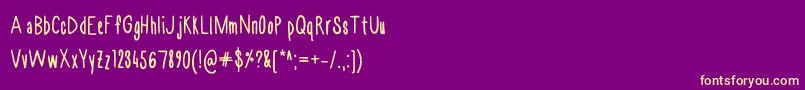 Fonte Chase3 – fontes amarelas em um fundo roxo