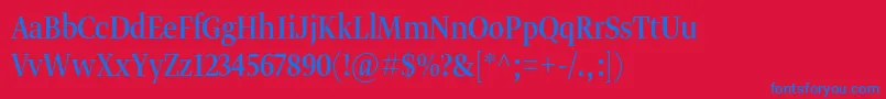 Gretadisnarproreg Font – Blue Fonts on Red Background