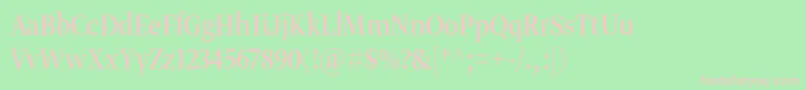 Gretadisnarproreg-fontti – vaaleanpunaiset fontit vihreällä taustalla