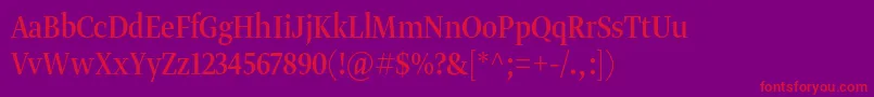 Шрифт Gretadisnarproreg – красные шрифты на фиолетовом фоне
