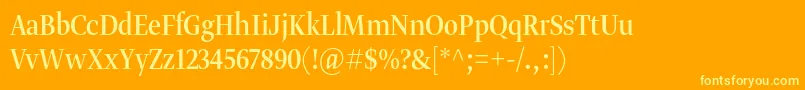 Gretadisnarproreg Font – Yellow Fonts on Orange Background