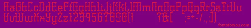 KorneuburgdisplayRegular Font – Red Fonts on Purple Background