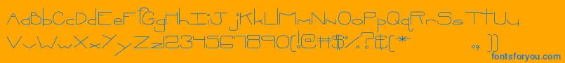 MtfOopsie Font – Blue Fonts on Orange Background