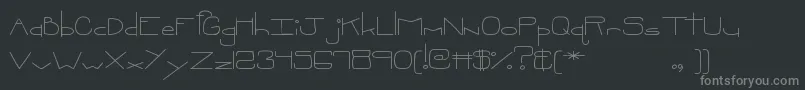 MtfOopsie-Schriftart – Graue Schriften auf schwarzem Hintergrund