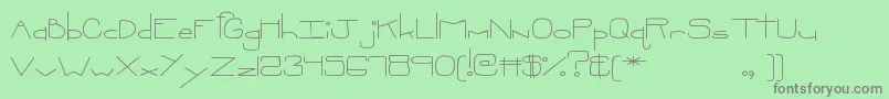 MtfOopsie-Schriftart – Graue Schriften auf grünem Hintergrund