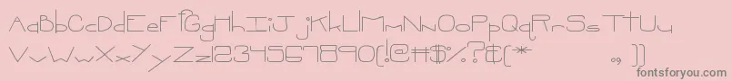 MtfOopsie-Schriftart – Graue Schriften auf rosa Hintergrund