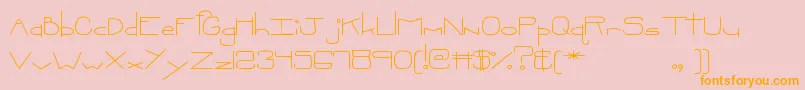 MtfOopsie-Schriftart – Orangefarbene Schriften auf rosa Hintergrund