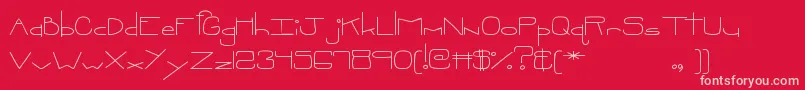 MtfOopsie-Schriftart – Rosa Schriften auf rotem Hintergrund