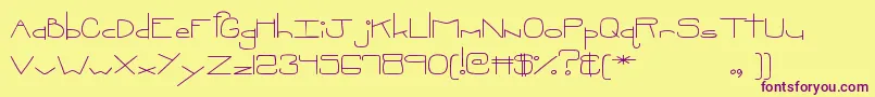 MtfOopsie Font – Purple Fonts on Yellow Background