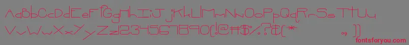 MtfOopsie-Schriftart – Rote Schriften auf grauem Hintergrund