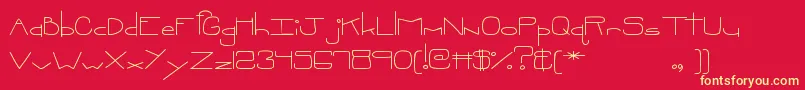 MtfOopsie Font – Yellow Fonts on Red Background