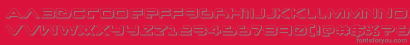 fuente Newmars3D – Fuentes Grises Sobre Fondo Rojo
