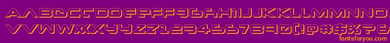 Newmars3D Font – Orange Fonts on Purple Background