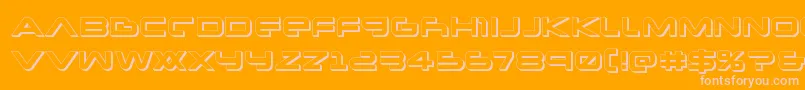 Police Newmars3D – polices roses sur fond orange