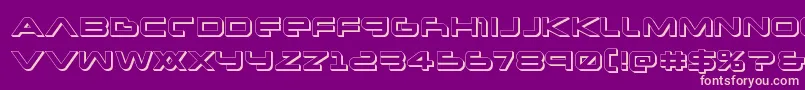 fuente Newmars3D – Fuentes Rosadas Sobre Fondo Morado