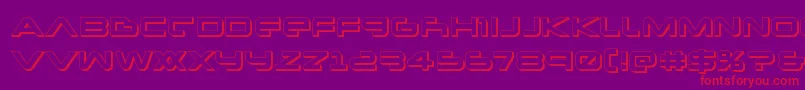 Newmars3D Font – Red Fonts on Purple Background