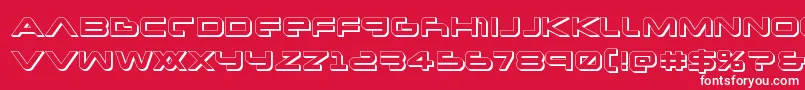 Newmars3D Font – White Fonts on Red Background