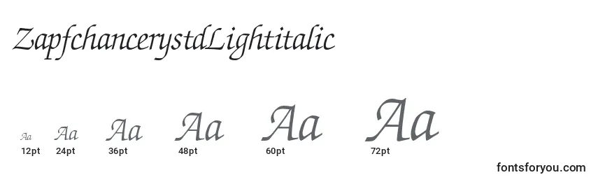 Размеры шрифта ZapfchancerystdLightitalic