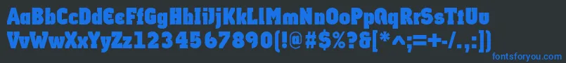 Gvardiaheavyc Font – Blue Fonts on Black Background
