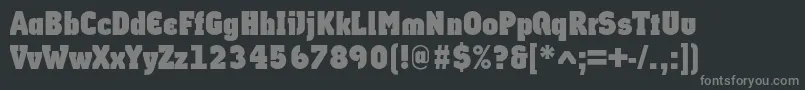 フォントGvardiaheavyc – 黒い背景に灰色の文字