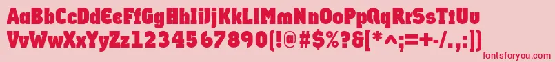Gvardiaheavyc Font – Red Fonts on Pink Background