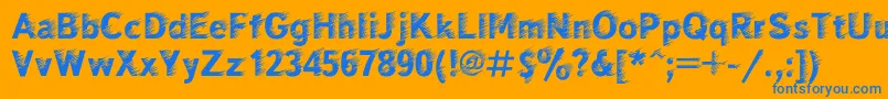 Windc Font – Blue Fonts on Orange Background