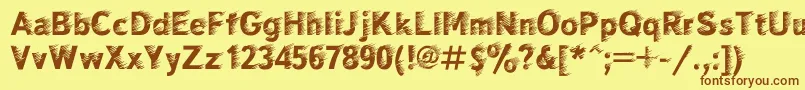 Windc Font – Brown Fonts on Yellow Background