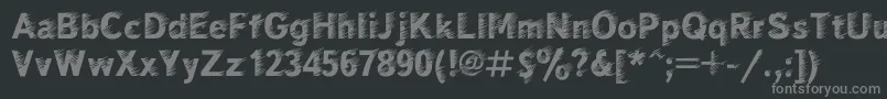 フォントWindc – 黒い背景に灰色の文字