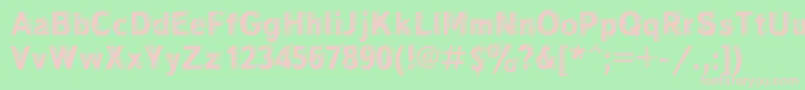 Windc Font – Pink Fonts on Green Background