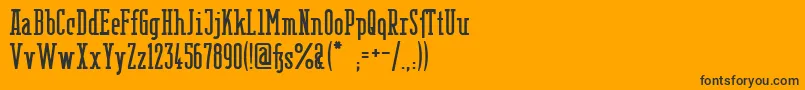 フォントBerlinEmailSerifSemibold – 黒い文字のオレンジの背景