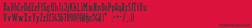 BerlinEmailSerifSemibold-fontti – mustat fontit punaisella taustalla