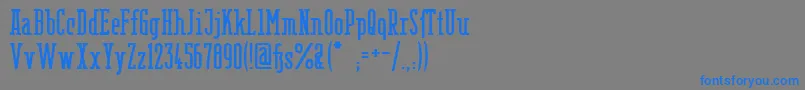 フォントBerlinEmailSerifSemibold – 灰色の背景に青い文字