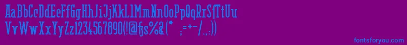 BerlinEmailSerifSemibold Font – Blue Fonts on Purple Background