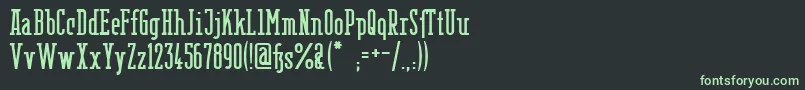 BerlinEmailSerifSemibold-fontti – vihreät fontit mustalla taustalla
