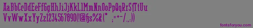 Шрифт BerlinEmailSerifSemibold – фиолетовые шрифты на сером фоне