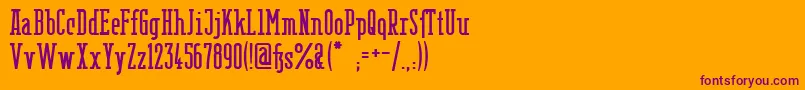 Шрифт BerlinEmailSerifSemibold – фиолетовые шрифты на оранжевом фоне