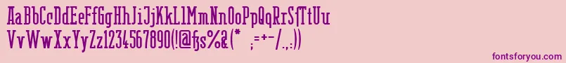 BerlinEmailSerifSemibold-Schriftart – Violette Schriften auf rosa Hintergrund