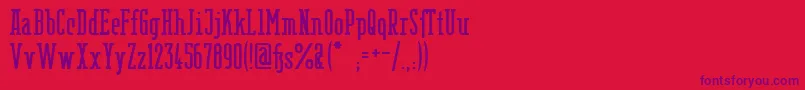 BerlinEmailSerifSemibold Font – Purple Fonts on Red Background