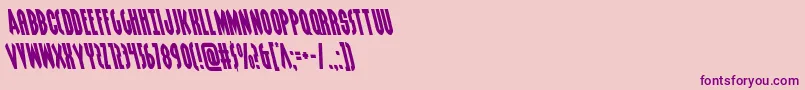 Grendelsmotherleft-Schriftart – Violette Schriften auf rosa Hintergrund