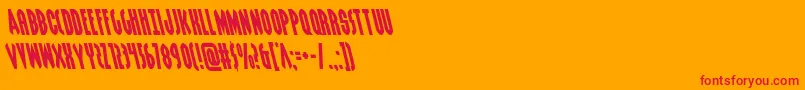 Grendelsmotherleft Font – Red Fonts on Orange Background