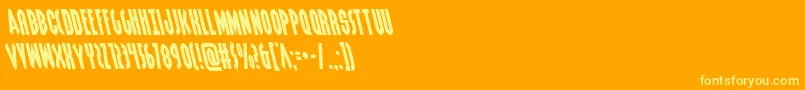 Czcionka Grendelsmotherleft – żółte czcionki na pomarańczowym tle