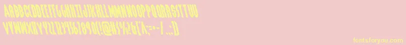 Grendelsmotherleft Font – Yellow Fonts on Pink Background