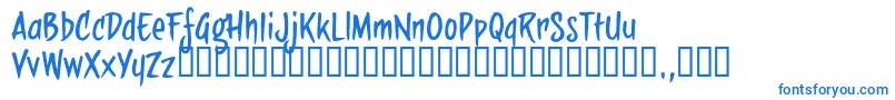 Sbbtrial Font – Blue Fonts on White Background