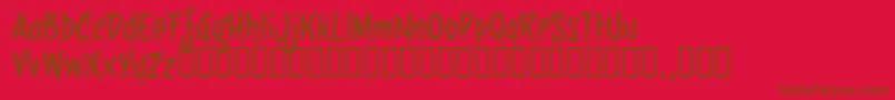 Sbbtrial Font – Brown Fonts on Red Background