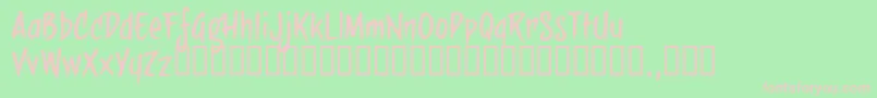 Sbbtrial Font – Pink Fonts on Green Background