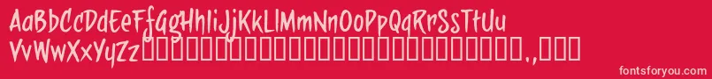 Sbbtrial Font – Pink Fonts on Red Background